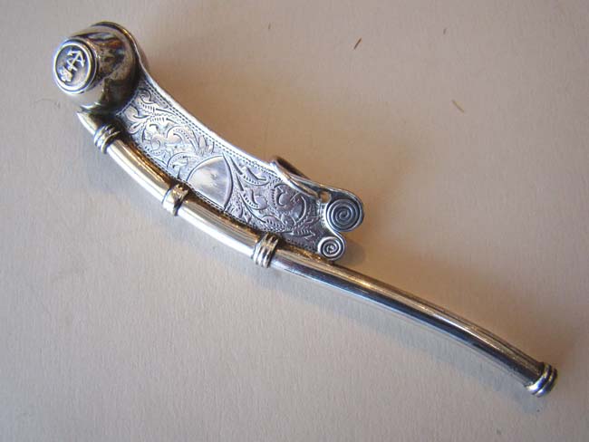 A 19th century Sterling Silver Bosun's Whistle — image 2